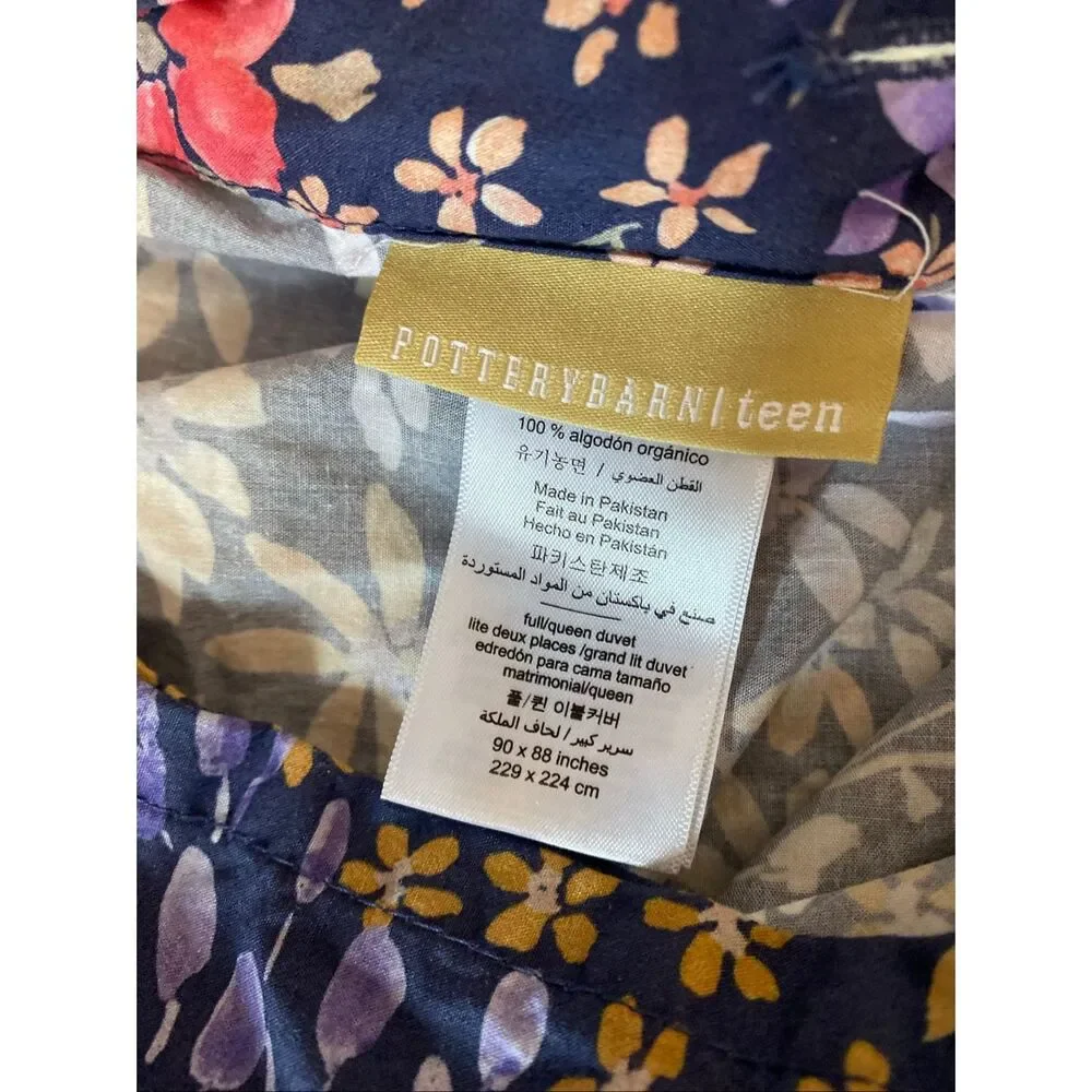 Pottery Barn Floral Duvet Cover